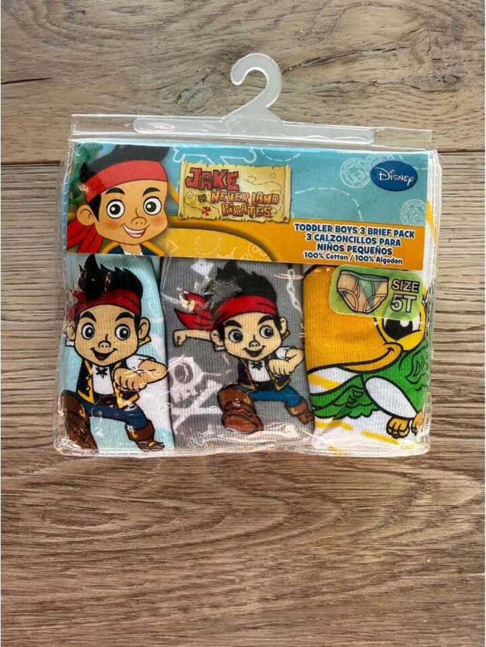 New! Disney Jake and the Never Land Pirates Toddler Boys Briefs 3-Pack Size 5T